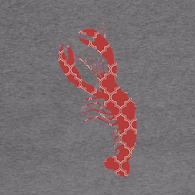 Lobster Silhouette with Pattern by deificusArt